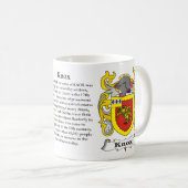 マグKnox家族の紋章付き外衣 コーヒーマグカップ (正面右)