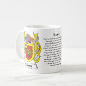 マグKnox家族の紋章付き外衣 コーヒーマグカップ (正面左)