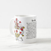 マグKoch家族のドイツの紋章付き外衣 コーヒーマグカップ (正面左)