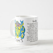 マグLocke家族の紋章付き外衣 コーヒーマグカップ (正面左)