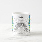 マグLocke家族の紋章付き外衣 コーヒーマグカップ (中央)