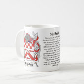 マグMcBride家族の紋章付き外衣 コーヒーマグカップ (正面左)