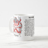 マグMcBride家族の紋章付き外衣 コーヒーマグカップ (正面左)