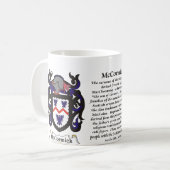 マグMcCormick家族の紋章付き外衣 コーヒーマグカップ (正面左)