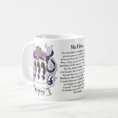 マグMcElroy家族の紋章付き外衣 コーヒーマグカップ (正面左)