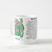 マグMcGuire家族の紋章付き外衣 コーヒーマグカップ (正面左)