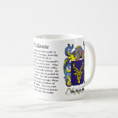 マグMcKenzie家族の紋章付き外衣 コーヒーマグカップ (正面右)