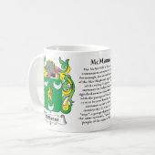 マグMcManus家族の紋章付き外衣 コーヒーマグカップ (正面左)