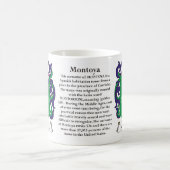 マグMontoya家族の紋章付き外衣 コーヒーマグカップ (中央)