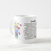 マグNemeth家族のハンガリーの紋章付き外衣 コーヒーマグカップ (正面左)