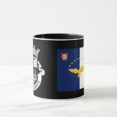 マグNordeste美しい(アゾレス)の紋章付き外衣 マグカップ (中央)