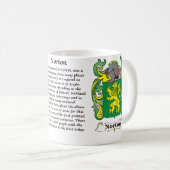 マグNorton家族の紋章付き外衣 コーヒーマグカップ (正面右)