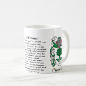 マグO'Connor家族の紋章付き外衣 コーヒーマグカップ (正面右)