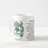 マグO'Connor家族の紋章付き外衣 コーヒーマグカップ (正面左)