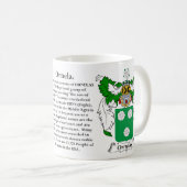 マグOrnelas家族の紋章付き外衣 コーヒーマグカップ (正面右)