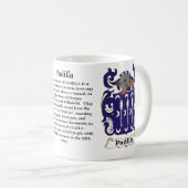 マグPadilla家族の紋章付き外衣 コーヒーマグカップ (正面右)