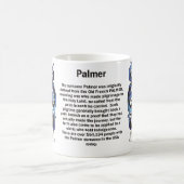 マグPalmer家族の紋章付き外衣 コーヒーマグカップ (中央)