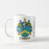 マグPelletier家族の紋章付き外衣 コーヒーマグカップ (左)