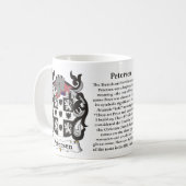 マグPetersen家族の紋章付き外衣 コーヒーマグカップ (正面左)