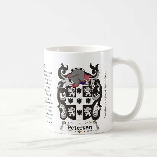マグPetersen家族の紋章付き外衣 コーヒーマグカップ (右)