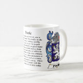 マグPoole家族の紋章付き外衣 コーヒーマグカップ (正面右)