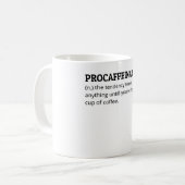 マグProcaffeinating コーヒーマグカップ (正面左)