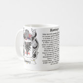 マグRamsey家族の紋章付き外衣 コーヒーマグカップ (正面左)
