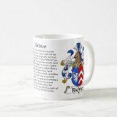 マグRichter家族のドイツの紋章付き外衣 コーヒーマグカップ (正面右)