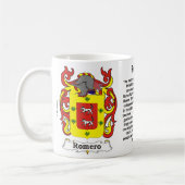 マグRomero家族の紋章付き外衣 コーヒーマグカップ (左)