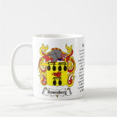 マグRosenberg家族の紋章付き外衣 コーヒーマグカップ (左)