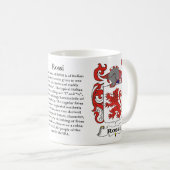 マグRossi家族の紋章付き外衣 コーヒーマグカップ (正面右)