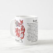 マグRossi家族の紋章付き外衣 コーヒーマグカップ (正面左)