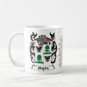 マグRuiz家族の紋章付き外衣 コーヒーマグカップ (左)