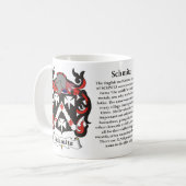 マグSchmitz家族の紋章付き外衣 コーヒーマグカップ (正面左)