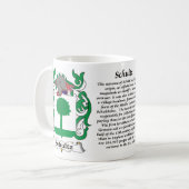 マグSchultz家族の紋章付き外衣 コーヒーマグカップ (正面左)