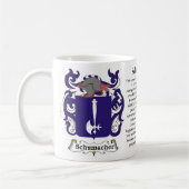 マグSchumacher家族の紋章付き外衣 コーヒーマグカップ (左)