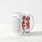 マグSerrano家族の紋章付き外衣 コーヒーマグカップ (正面右)