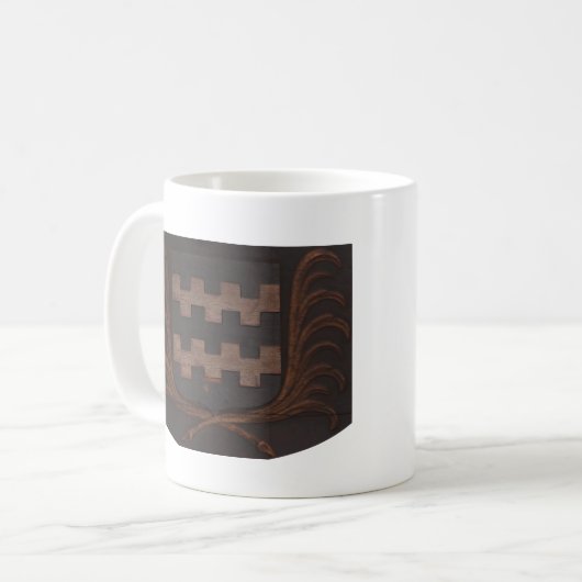 マグSlingerlandの紋章付き外衣 コーヒーマグカップ (正面左)