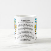 マグSorensen家族の紋章付き外衣 コーヒーマグカップ (中央)