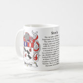 マグSteele家族の紋章付き外衣 コーヒーマグカップ (正面左)