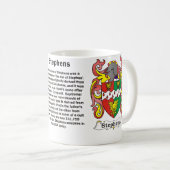 マグStephens家族の紋章付き外衣 コーヒーマグカップ (正面右)