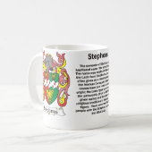 マグStephens家族の紋章付き外衣 コーヒーマグカップ (正面左)