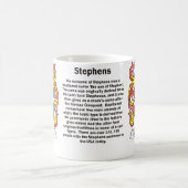 マグStephens家族の紋章付き外衣 コーヒーマグカップ (中央)