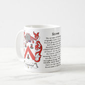 マグStover家族の紋章付き外衣 コーヒーマグカップ (正面左)