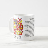 マグTorres家族の紋章付き外衣 コーヒーマグカップ (正面左)