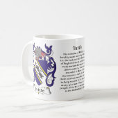 マグTuttle家族の紋章付き外衣 コーヒーマグカップ (正面左)