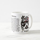 マグWatkins家族の紋章付き外衣 コーヒーマグカップ (正面右)