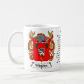 マグWhalen家族の紋章付き外衣 コーヒーマグカップ (左)