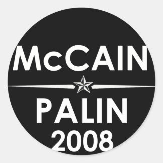 マケイン – Palin 2008ステッカー ラウンドシール