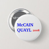 マケインQUAYL 2008 缶バッジ (正面&裏面)